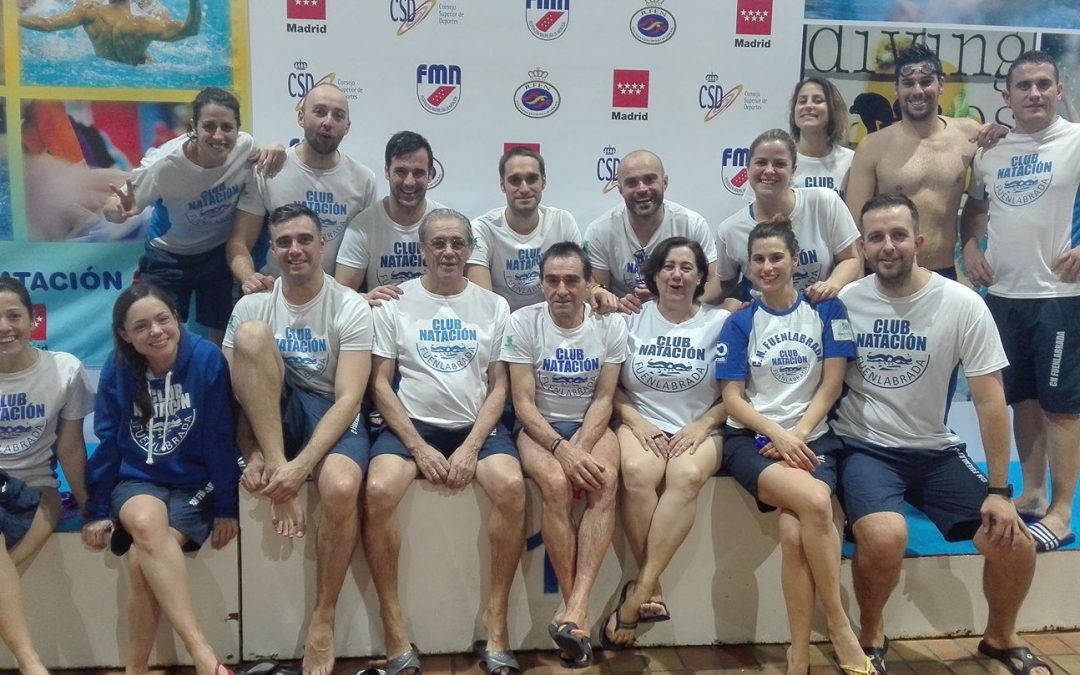 El Club Natación Fuenlabrada obtiene un total de 39 medallas en el II Campeonato de Madrid Máster de Invierno