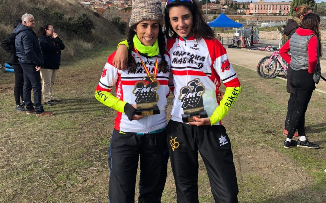 Carolina Vega y Miriam Vega, campeonas de Madrid de ciclocross en máster 30