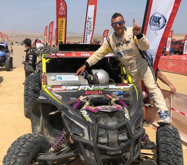 Juan Félix Bravo, feliz por conseguir su objetivo de finalizar el Dakar 2019